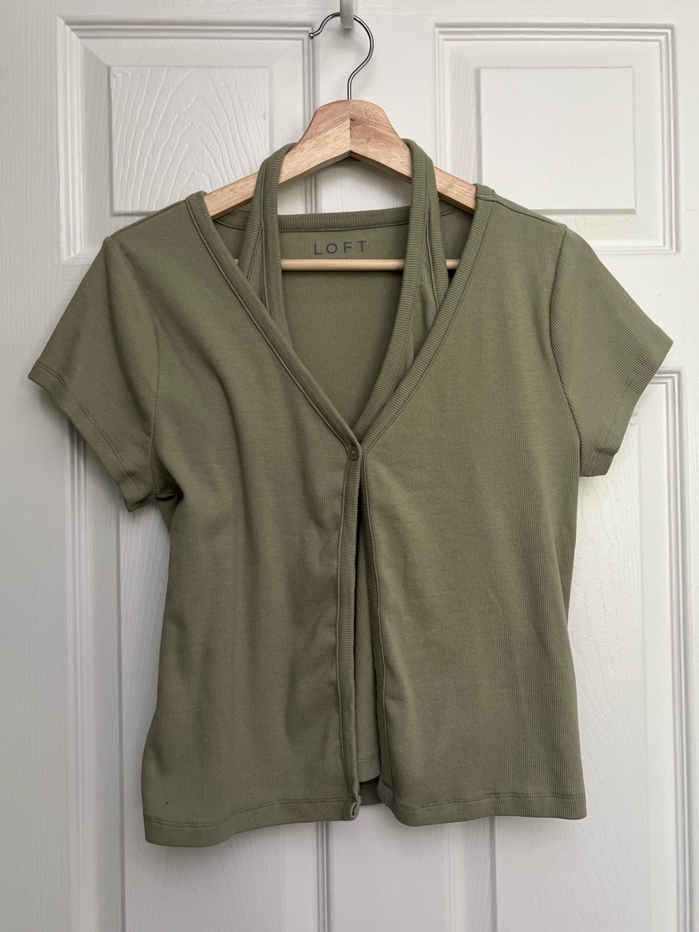 LOFT Ribbed Halter Layered Top - Picture 4 of 9